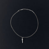 Arabic Initial Silver Anklet