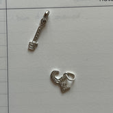 Arabic Initial Silver Pendant
