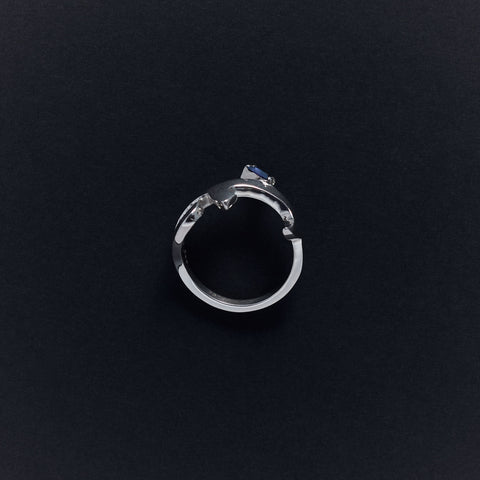 Hob Blue Stone Silver Ring