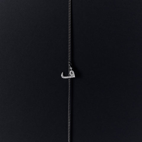 Arabic Initial Silver Anklet