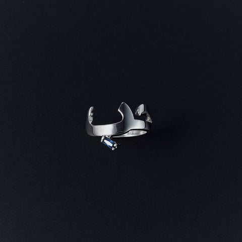 Hob Blue Stone Silver Ring