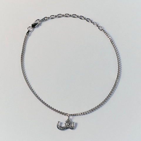 Arabic Initial Silver Anklet
