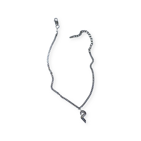 Arabic Initial Silver Anklet