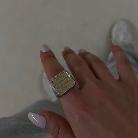 Surah Al Falaq Silver Ring